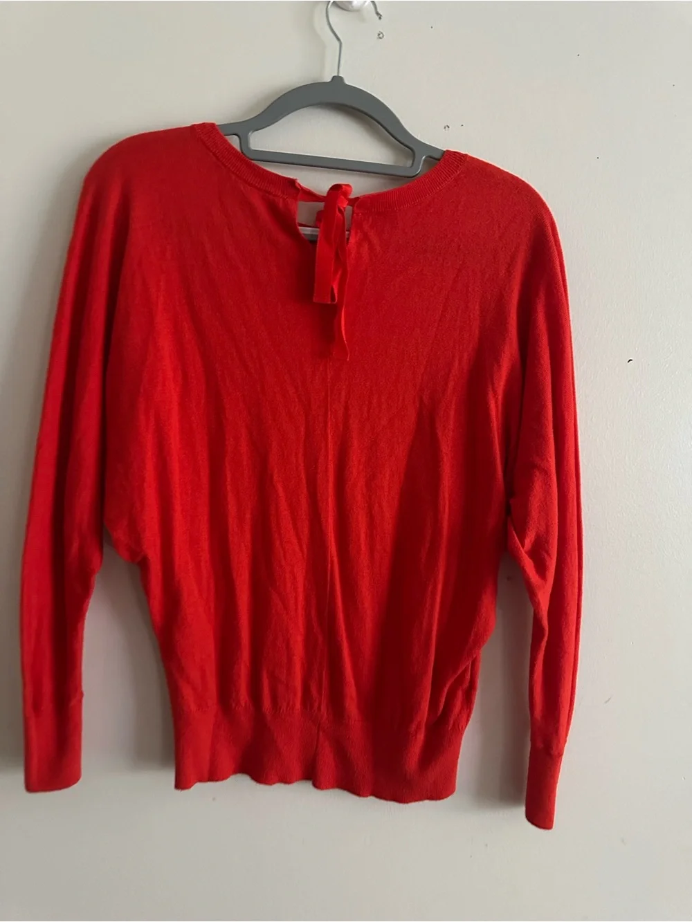 Ann Taylor LOFT Back Tie Dolman Sleeve lightweight Sweater wool blend Size XS